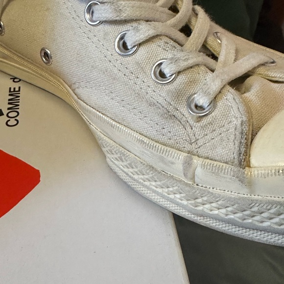 Converse White and Red High-Top Sneakers - Picture 7 of 7